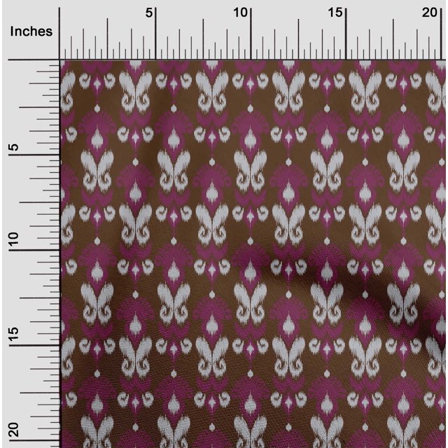 oneOone Tissu Polyester Lycra Paisley Ikat Décor Tissu Imprimé 56 Pouces de Large