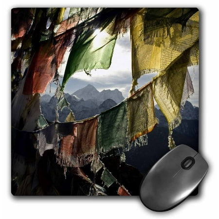 3dRose Prayer flags on Gokyo Ri, Mt Everest, Nepal - AS26 DNY0013 - David Noyes, Mouse Pad, 8 by 8 inches