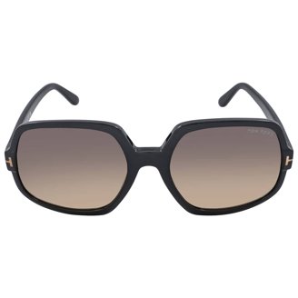 Tom Ford Lorna Shield Sunglasses, Light Brown Mirror Lenses 