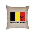 thumbnail image 1 of Belgium Olympic - Figure Skating - Flag - Silhouette Decorative Linen Throw Cushion Pillow Case with Insert, 1 of 6