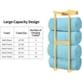 thumbnail image 6 of Bathroom Towel Storage for Bathroom, Wall Towel Rack for Rolled Towels,Towel Holder Wall Mounted with Metal Shelf Can Holds 6 Large Towels, Brushed Nickel, 6 of 13