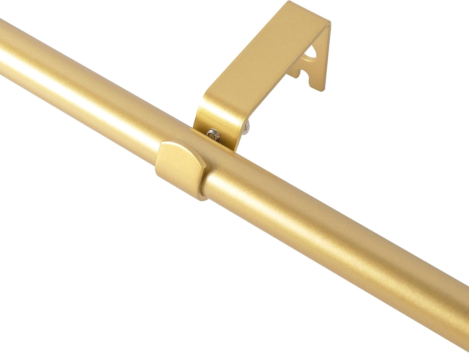 eTeckram 5/8" Single Curtain Rod with Royale Finials,Gold,48‘’-84‘’