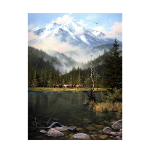 Jack Sorenson 'As The Mist Slowly Rises' Canvas Art