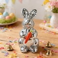 thumbnail image 4 of Mosaic Glass Easter Bunny Hanging Ornament, Silver Foam Rabbit Decoration for Home Tabletop, Party Supplies, Spring Decor Gift, 4 of 6