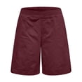 thumbnail image 5 of kaondbfi Shorts for Women Trendy, Solid Color High Waist Casual Pants Elastic Waist Loose Shorts, 5 of 9