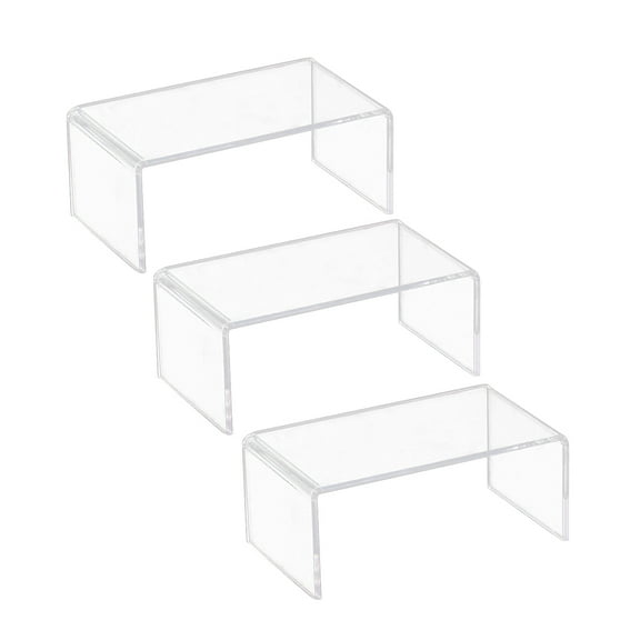 PTOOTP 3Pcs Clear Acrylic Shoe Risers Display Floating Sneaker Display Storage Organizer 20x8x6in