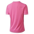 thumbnail image 4 of Mens Tops Plus Size Short Sleeved V-neck Pocket Summer Casual Solid Color Shirt Hot Pink S, 4 of 6