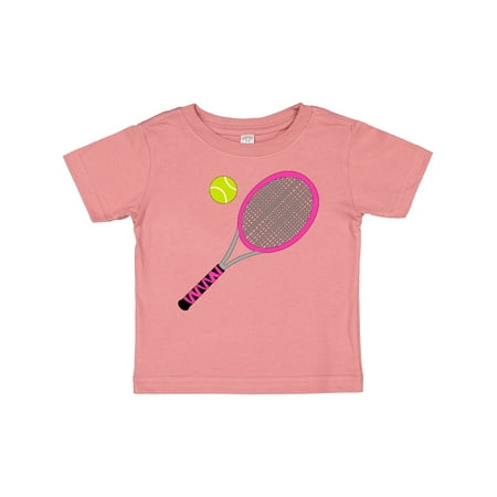 

Inktastic Pink Tennis Racket and Ball Gift Baby Boy or Baby Girl T-Shirt