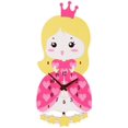 thumbnail image 1 of Princess Kids Bedroom Nursery Wall Clock Decorative 3D Cartoon Wall Clock Battery-Operated, Tick-Free Wooden Wall Clock with Pendulum Kids Learning Clock, Princess Wall Decor, 1 of 7