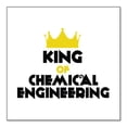 thumbnail image 1 of DistinctInk Custom Bumper Sticker - 6" x 6" Decorative Decal - White Background - King of Chemical Engineering, 1 of 2