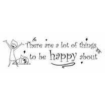 Sadness And Joy Inside Out Movie Quote Wall Decal - 7" x 20" Removable Stick And Peel Vinyl Adhesive Walt Disney Home Decoration DIY Kids Bedroom Sticker | There Are A Lot Of Things To Be Happy About