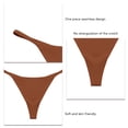 thumbnail image 5 of Tanga de tiro bajo, transpirable, sin costuras, de secado rápido, suave, de cintura fina, bragas, ropa interior para mujeres y niñas, color naranja y rojo, L, 5 of 5