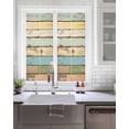 thumbnail image 2 of Retro Wood Grain Window Privacy Film Blue Yellow Green Vintage Decorative Glass Window Film UV Blocking Static Cling Non-Adhesive Sticker Covering for Home Door 19.6 x 39.3 inches, 2 of 8