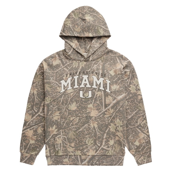 Men's Uscape Apparel  Camo Miami Hurricanes Back Bay Fleece Hoodie