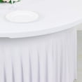 thumbnail image 6 of BalsaCircle 5 feet White Wavy Spandex Fitted Round Tablecloth Table Skirt Table Linens, 6 of 6