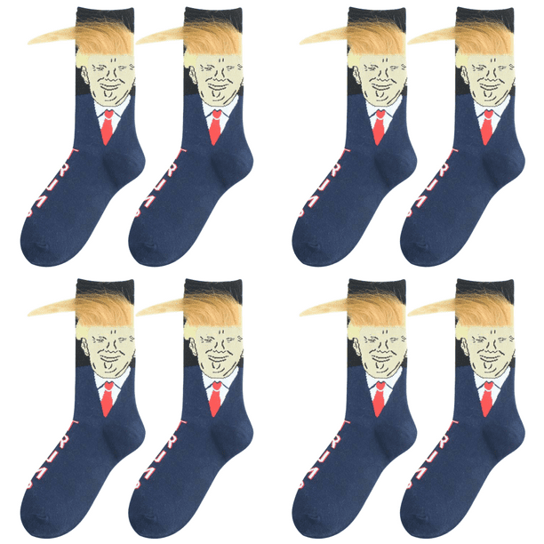 Calcetines Con Pelo Falso 3D para Hombres Y Mujeres (oscuro) Azul Amarillo
