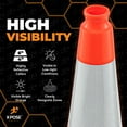 thumbnail image 4 of Xpose Safety 28 Inch Orange Slim Line Traffic Cones with 6" & 4" Collars, 4 Pack Multipurpose PVC Plastic Safety Cone for Parking, Soccer, Caution, Kids and Construction, 4 of 7