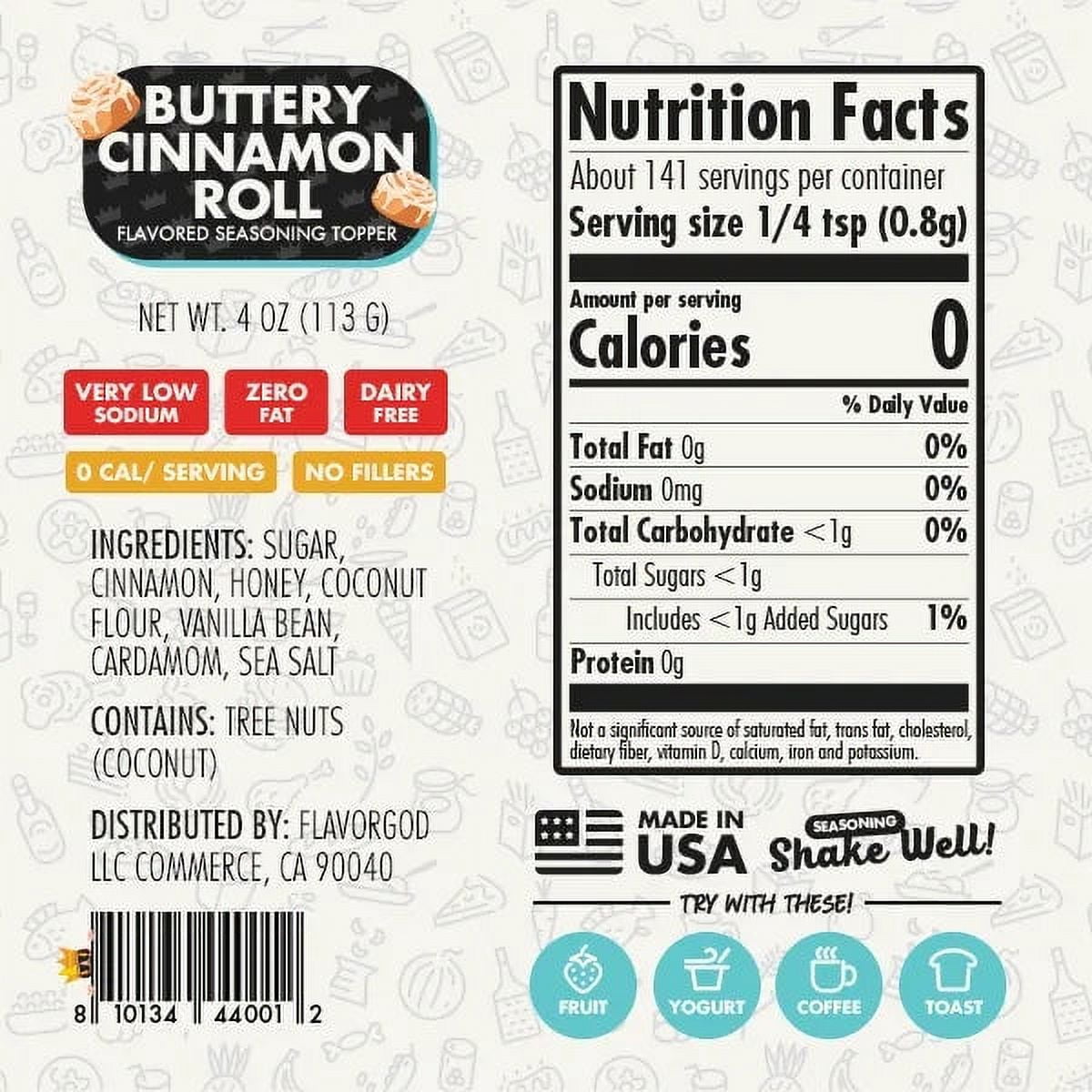 FlavorGod Buttery Cinnamon Roll Topper