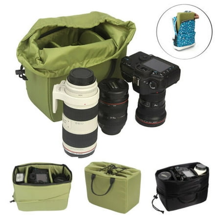 Pudcoco Waterproof DSLR SLR Camera Insert Padded Partition Camera Lens Bag Handbag