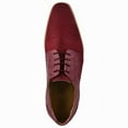 thumbnail image 4 of LIBERTYZENO Mens Casual Shoes Textile And Lizard Print Leather Lace-Up Oxford Casual Shoes For Mens Gutta Burgundy 10.5, 4 of 7