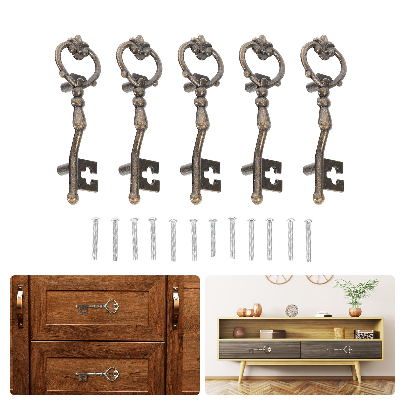 4 Pièces Poignée D'armoire De Porte De Tiroir,Poignées De Porte D'armoire En Alliage D'aluminium,Poignée D'armoire De Cuisine Dorée,Poignée De Meuble Avec Vis,pour Ébénisterie,Garde-Robe(117 Mm