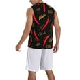 thumbnail image 2 of Pofeuu Hot Chili Print Basketball Jersey, Shirts for Men Youth Basketball Jersey Crew Neck-X-Large, 2 of 6