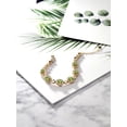 thumbnail image 4 of Gem Stone King 18K Yellow Gold Plated Silver Green Peridot Tennis Bracelet for Women (7.32 Cttw, Oval 7X5MM, 7 inch with 1 inch Extender), 4 of 4