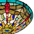 thumbnail image 2 of Tiffany Ceiling Lights, Stained Glass Ceiling Light 3-Lights 16 Inch Tiffany Flush Mount Ceiling Light Fixture for Bedroom Dining Living Room Entryway Foyer, 2 of 6
