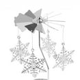 thumbnail image 3 of 4.4 x 13cm Rotary Tea Light Stand Candle Holder -Snowflake, 3 of 8