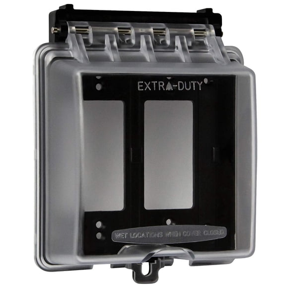 ENERLITES Housse de Prise Extérieure Étanche à 2 Bandes, Housse de Prise Extérieure Extra Robuste pour Usage, Décor Extérieur