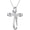 Style 05, variant on Diamond Cross Pendant Necklace for Women 925 Sterling Silver Lab Grown Diamond Jewelry Gifts D Color VVS Clarity