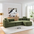 thumbnail image 2 of Jopath 114" Modular Sectional Sofa,Cloud Sectional Couch with Deep Seat,Modern Modular L-Shape Sofa Couch with Chaise,Upholstered Boneless Couches for Living Room Bedroom,No Assembly Required,Green, 2 of 12
