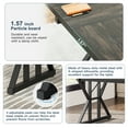 thumbnail image 3 of Demi Bonn 71" Farmhouse Dining Table, Wood Rustic Kitchen Table for 6 People, Large Rectangular Dinner Table for Dining Room, Home Office, Living Room Furniture, Black, 3 of 10
