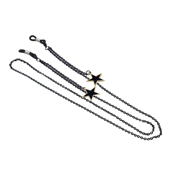 MLINS Black Metal Eyeglass Chain and Sunglass Strap Holder for Retaining Glasses During Outdoor Activities 1PC