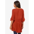 thumbnail image 3 of Roaman's Women's Plus Size Flutter Sleeve Big Shirt Tunic, 3 of 5