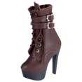 thumbnail image 2 of segolike 1:6 Scale High Heeled Shoes Boot for 12inch Female Doll Model Dress Up Accessory Brown, 2 of 3