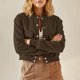 thumbnail image 3 of HongQid Women's Bomber Jackets Winter Trendy Varsity Jackets Shackets Button Down Cropped Coats with Pockets, 3 of 9