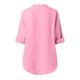 thumbnail image 5 of ICHUANYI Clearance Women's Summer Long Sleeve Zip Casual Tunic V-Neck Rollable Blouse Tops(Pink, L) ICHUANYI WER2023081107834, 5 of 8