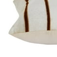 thumbnail image 6 of HomeRoots 20" X 20" Brown And Ivory Striped Faux Leather Zippered Pillow, 6 of 10