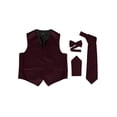 thumbnail image 1 of Omega Gilet à Boutons Formel Ensemble de Robe 4 Pcs - Rouge Vin/noir - Grand, 1 of 1