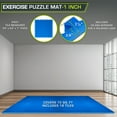 thumbnail image 4 of ProsourceFit Exercise Puzzle Mat 1-in, Blue, 72 Sq Ft - 18 Tiles, 4 of 6