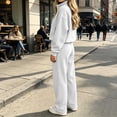 thumbnail image 6 of Teuyenhk Womens Two Piece Sweat Sets Cozy Fleece Lined Sweatsuits Quarter Zip High Neck Pullover with Sweatpants Fashion Athleisure Tracksuit, 6 of 7