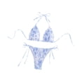 thumbnail image 4 of Abbracc Women's Triangle Bikini Set Backless Bathing Suit for Swim Pool Summer Party A, 4 of 9