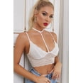 thumbnail image 2 of POGLIP Women's White Strappy Lace Bralette, 2 of 6