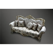 37 x 96 x 49 in. Yakut Traditional Style 3 Seater Sofa, Grey