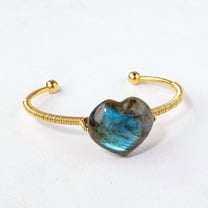 Blue Light Labradorite Love Hand-woven Moonstone Women's Bracelet