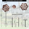 thumbnail image 6 of Brown Garden Wind Spinner - 360 Degree Rotation Outdoor Metal Windmills 15.8 Inch Retro Wind Spinners for Yard, Lawn and Garden, 6 of 8