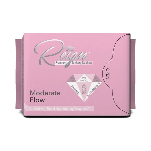 Reign Premium Sanitary Napkins Moderate Flow Maxi Pads for Women