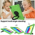thumbnail image 6 of iPad 10th Gen 10.9 inch Case 2022 (Model A2696 A2757 A2777), Allytech Rugged Silicone Anti-Shock Heat Release Design Hangable Rotating Stand Shoulder Strap Case for iPad 2022(10th Gen), Green, 6 of 7
