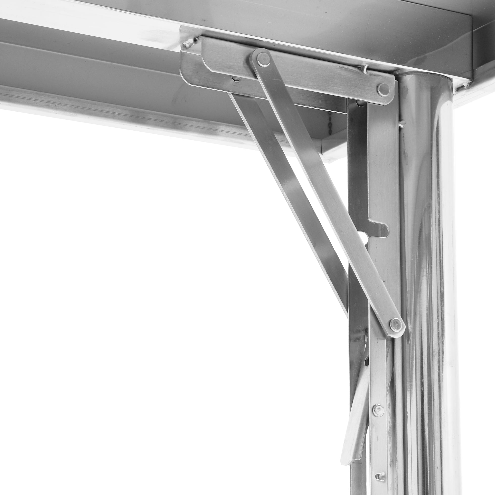 Uforic NSF Certified Stainless Steel Folding Prep Table, 48" x 24", Adjustable Feet, Commercial Kitchen Workbench for Restaurants, Picnic, Party, Camp Dining